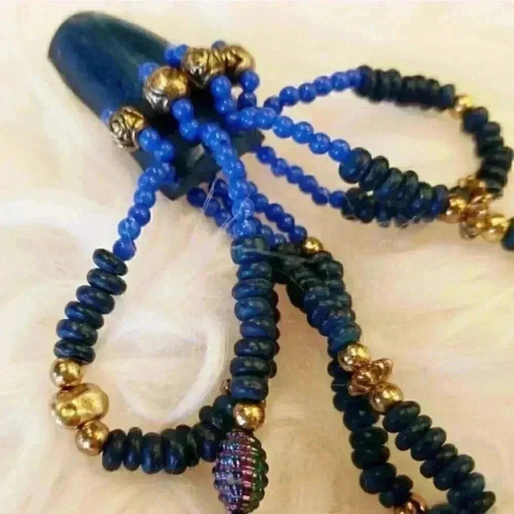 BLUE TONED EARRINGS - Picture 4 of 4